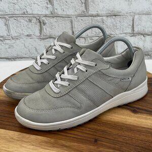 Mephisto Rebeca Perf Runoff Womens 9.5 Leather Gray White Comfort Shoes